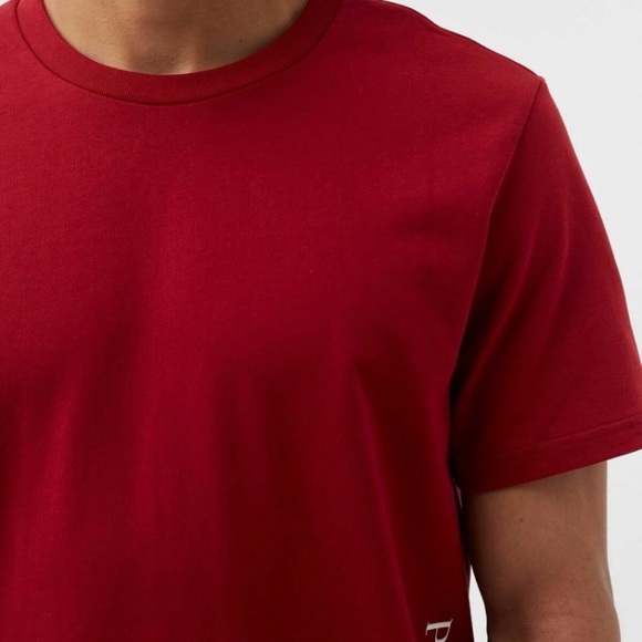 Mens Polo Ralph Lauren Cotton blend crew neck T-shirt, Burnt red, logo, NWT - Picture 3 of 7